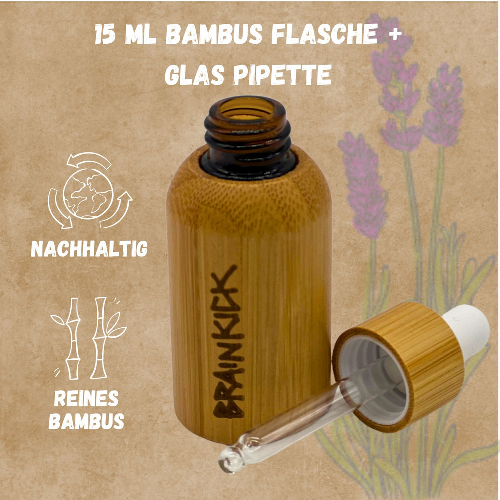 15 ml ätherische Öl Flasche - Bambus Flasche mit Pipette